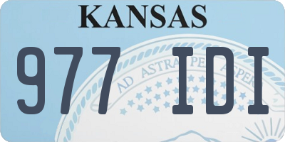 KS license plate 977IDI