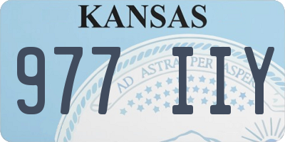 KS license plate 977IIY