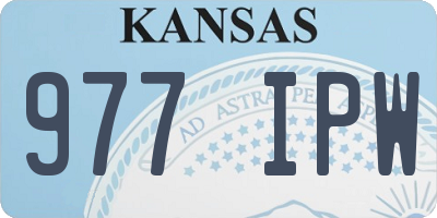 KS license plate 977IPW