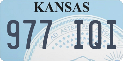 KS license plate 977IQI