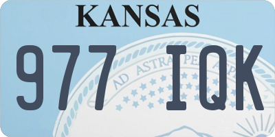 KS license plate 977IQK