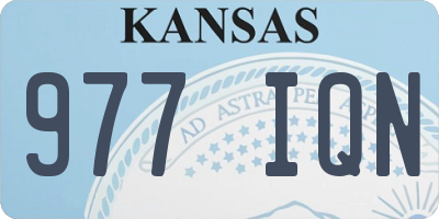 KS license plate 977IQN