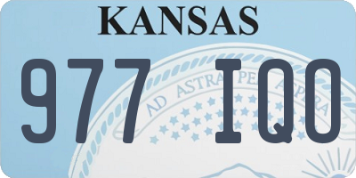 KS license plate 977IQO