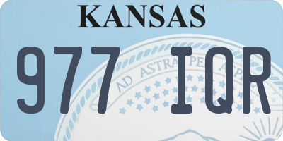 KS license plate 977IQR