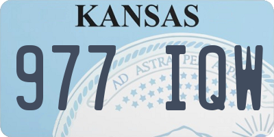KS license plate 977IQW