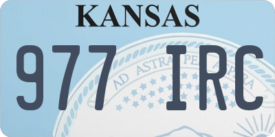 KS license plate 977IRC