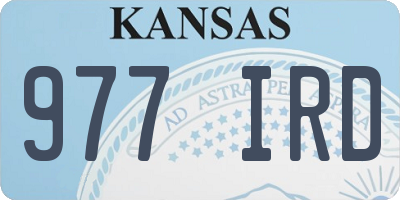 KS license plate 977IRD