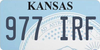 KS license plate 977IRF