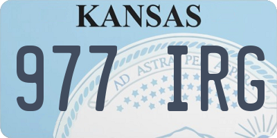 KS license plate 977IRG