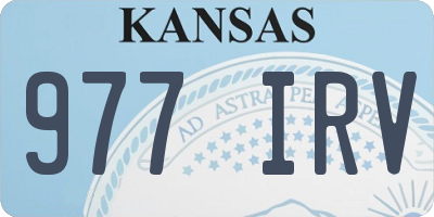 KS license plate 977IRV