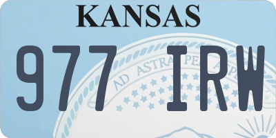 KS license plate 977IRW