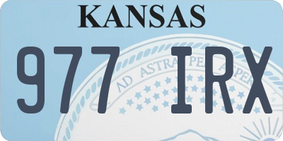 KS license plate 977IRX