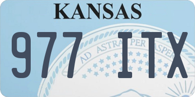 KS license plate 977ITX