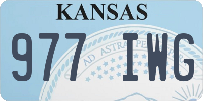 KS license plate 977IWG