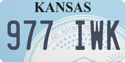 KS license plate 977IWK