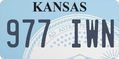 KS license plate 977IWN
