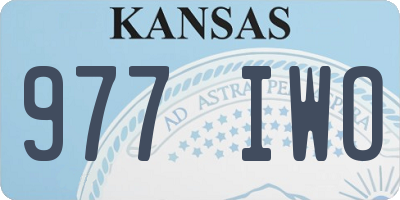 KS license plate 977IWO