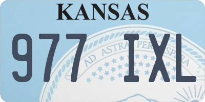 KS license plate 977IXL