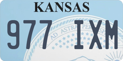 KS license plate 977IXM