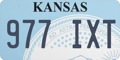 KS license plate 977IXT