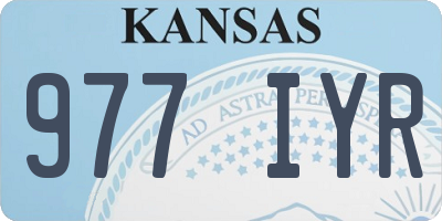 KS license plate 977IYR