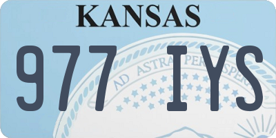 KS license plate 977IYS