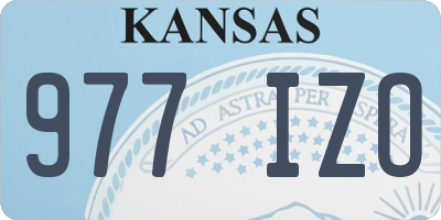 KS license plate 977IZO