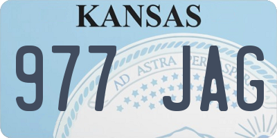 KS license plate 977JAG