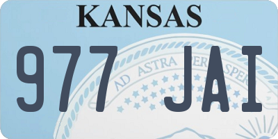 KS license plate 977JAI