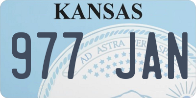 KS license plate 977JAN