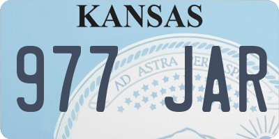 KS license plate 977JAR