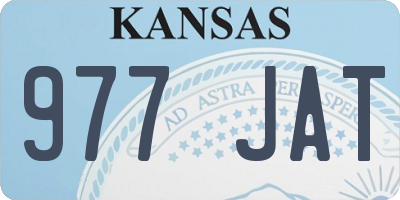 KS license plate 977JAT