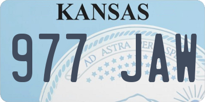 KS license plate 977JAW