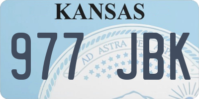 KS license plate 977JBK