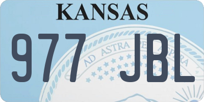 KS license plate 977JBL