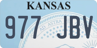 KS license plate 977JBV