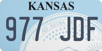 KS license plate 977JDF