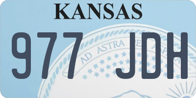 KS license plate 977JDH