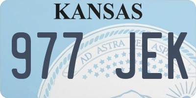 KS license plate 977JEK