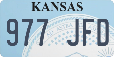 KS license plate 977JFD