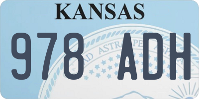 KS license plate 978ADH