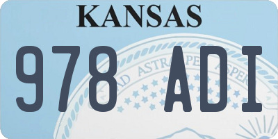 KS license plate 978ADI