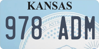 KS license plate 978ADM