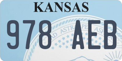 KS license plate 978AEB