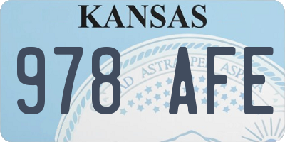 KS license plate 978AFE