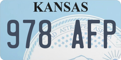 KS license plate 978AFP
