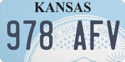 KS license plate 978AFV