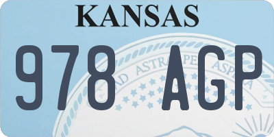 KS license plate 978AGP