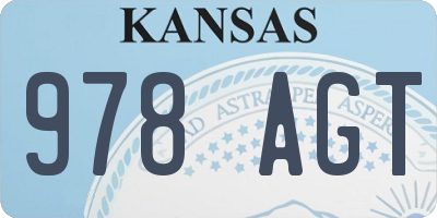 KS license plate 978AGT