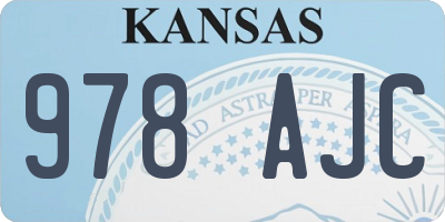KS license plate 978AJC
